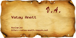 Vatay Anett névjegykártya